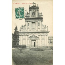 2 x Cpa 41 BLOIS. Eglise et Square Saint-Vincent 1910 et vers 1900