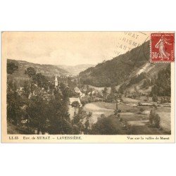 carte postale ancienne 15 LAVEISSIERE. Vue sur Vallée de Murat 1933