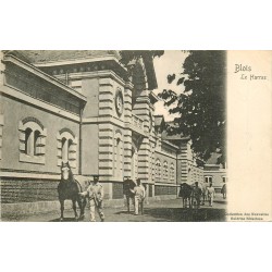 41 BLOIS. Le Haras avec Lads et Chevaux 1904