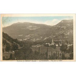 carte postale ancienne 15 LAVEISSIERE. Vue sur Vallée de Murat 1935. Bleutée