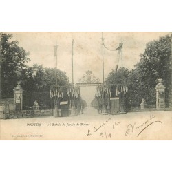 2 x Cpa 86 POITIERS. Jardin de Blossac et Préfecture 1902