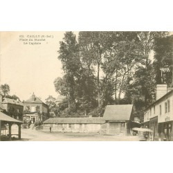 3 Cpa 76 CAILLY. Le Capitole Place du Marché, Mairie et Cimetière