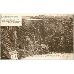 carte postale ancienne 15 MARONNE. Les Gorges et Chapelle Notre-Dame du Château