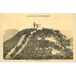 carte postale ancienne 15 PUY-MARY. Personnage au Sommet