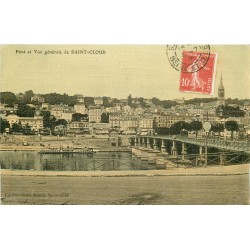 2 x Cpa 92 SAINT-CLOUD. Le Pont 1908 et Parterre du Parc 1904