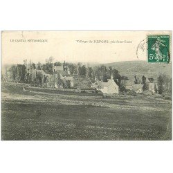 carte postale ancienne 15 REPONS. Le Village près Saint-Urcize vers 1908 (coupure 2mm)...