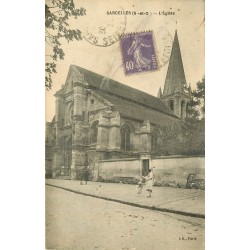 2 x Cpa 95 SARCELLES. Eglise 1929 et le Village 1910
