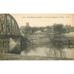 2 x Cpa 95 AUVERS-SUR-OISE. Le Pont et l'Eglise