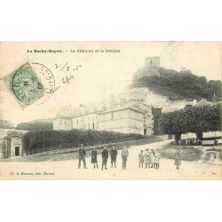 95 LA ROCHE-GUYON. Château et Donjon 1906 avec Enfants