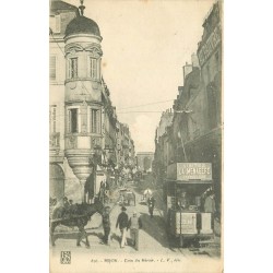 21 DIJON. Coin du Miroir tramway électrique tampon militaire 1917