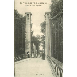 94 VILLENEUVE-SAINT-GEORGES. Entrée du Pont suspendu