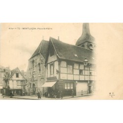 2 x Cpa 03 MONTLUCON. Place Saint-Pierre 1903 et Eglise Saint-Paul