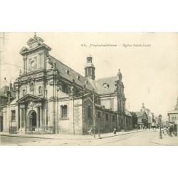 77 FONTAINEBLEAU. Eglise Saint-Louis 1915 tampon militaire