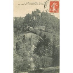 63 CHATEAUNEUF-LES-BAINS. Eglise et Chemin de la Passerelle 1916