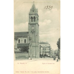 2 x Cpa 94 SAINT-MANDE. Eglise sur Grande rue et Hospice Saint-Michel 1906