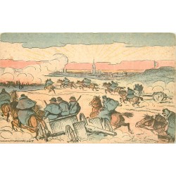 Guerre 1914-18 MILITARIA déplacement des canons et Cavalerie