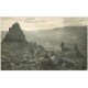 carte postale ancienne 15 THIEZAC. Personnages sur le Chaos de Casteltinet 1917