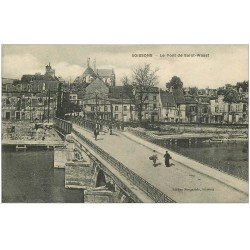 carte postale ancienne 02 SOISSONS. Pont de Saint-Waast