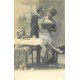 Série de 8 Cpa " Couple et champagne 1917 " édition Fauvette