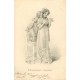 2 Cpa M. VIENNE. Joyeuses Pâques et Heureuse Année 1904