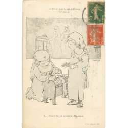 4 Cpa CEUX DE L'ARRIERE. Pour faire comme Maman et Papa 1917