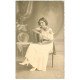 carte postale ancienne 16 ANGOULEME. Carte Photo Superbe Jeune Femme. Cachet du Photographe Bonnet