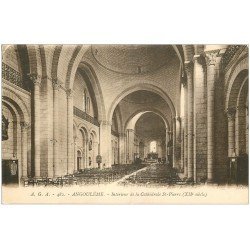 carte postale ancienne 16 ANGOULEME. Cathédrale Saint-Pierre intérieur