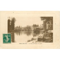 77 MORET-SUR-LOING. Pont, Moulins et Lavoirs avec Enfants 1910