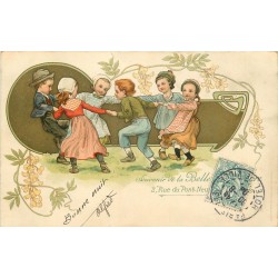 Publicité " BELLE JARDINIERE " 2 rue du Pont Neuf à Paris 1904 Jeux d'Enfants la Ronde