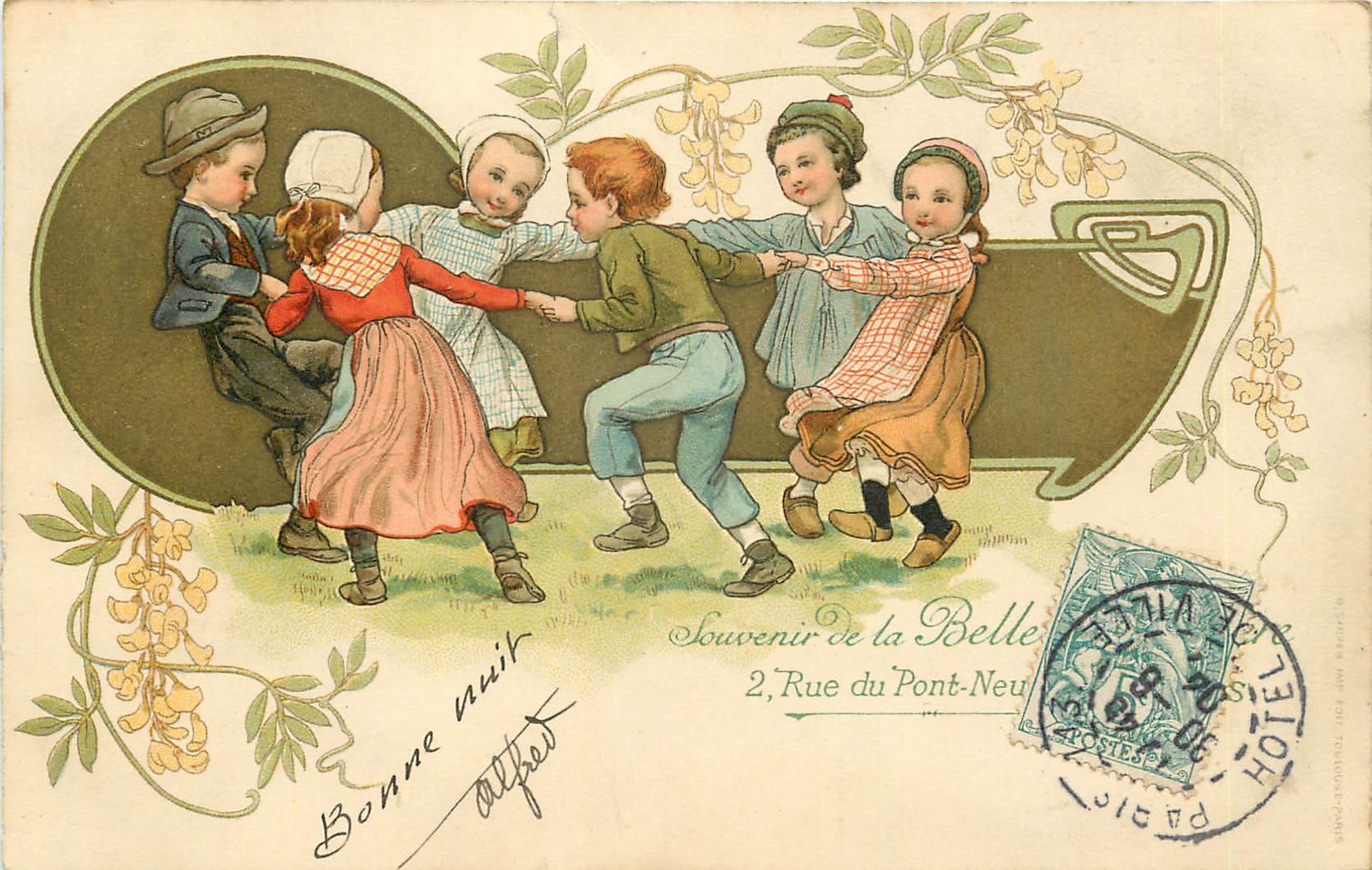 BELLE JARDINIERE 2 rue du Pont Neuf à Paris 1904 Jeux d'enfants la Ronde