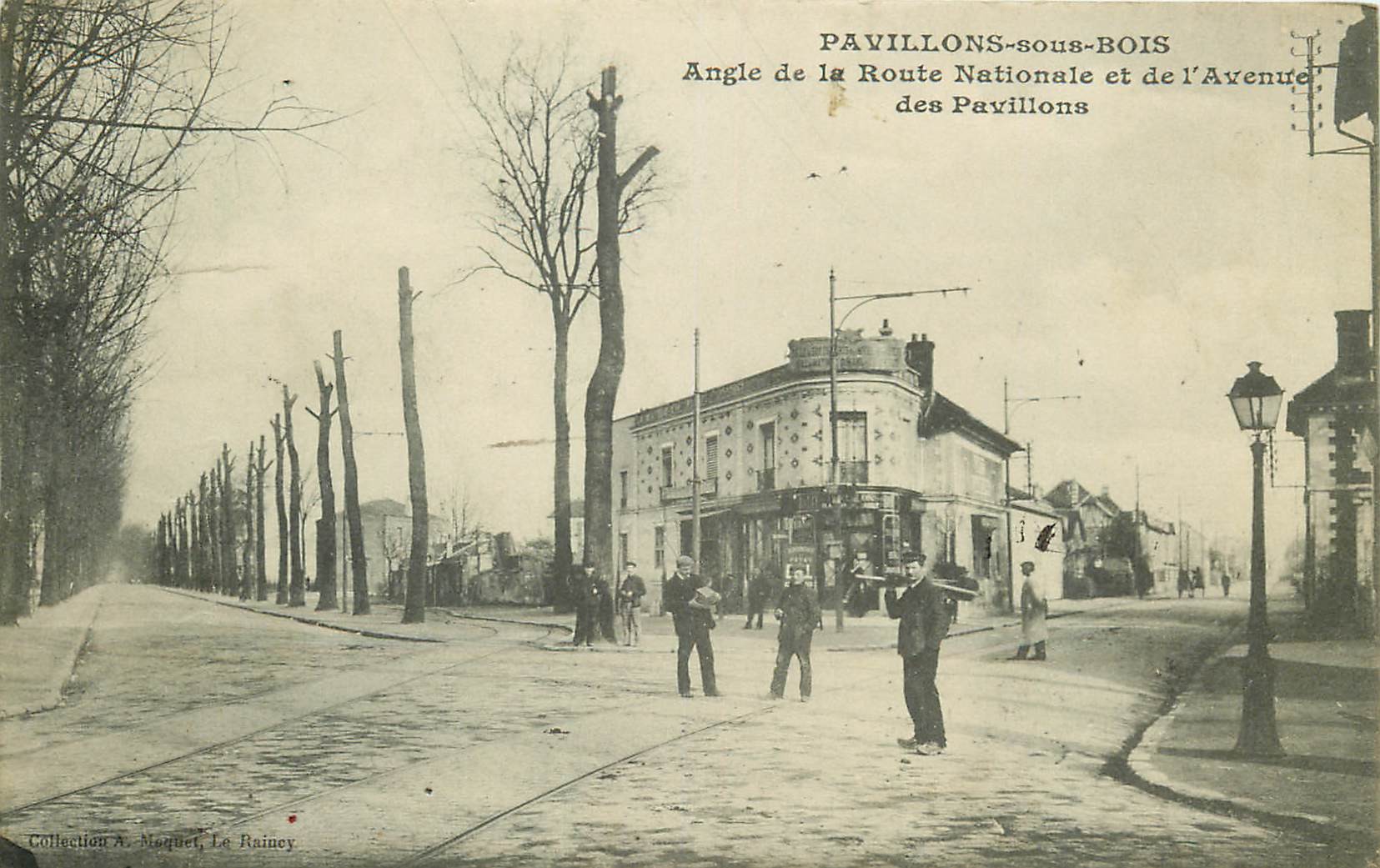 93 LES PAVILLON-SOUS-BOIS. Route Nationale et Avenue des Pavillons 1908