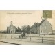 14 LITTRY-LA-MINE. Chapelle et Poste sur Jardin public avec voiture ancienne 1917