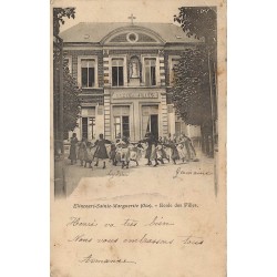 2 x Cpa 60 ELINCOURT-SAINTE-MARGUERITE. Ecole des Filles et Château Bellinglise 1903