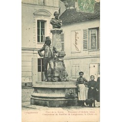 91 LONGJUMEAU. Monument Adam Place de la Mairie 1905