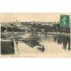carte postale ancienne 16 ANGOULEME. Le Port de l'Houmeau 1912. Péniche Lavoir