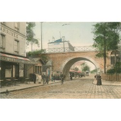 92 COURBEVOIE. Pont du Chemin de Fer et Café de l'Arrivée 1905