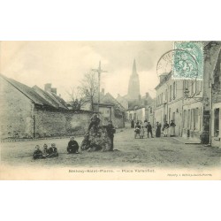 60 BETHISY-SAINT-PIERRE. Place Varenflot 1906 Calvaire et buvette