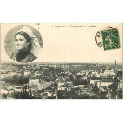 carte postale ancienne 16 ANGOULEME. Les Gares 1912