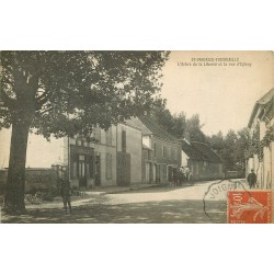 89 SAINT-MAURICE-THIZOUAILLE. Arbre de la Liberté rue d'Egleny 1919