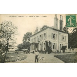 80 BOISMONT. Le Château de Bretel voiture et chien 1912