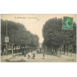 carte postale ancienne 16 ANGOULEME. Place du Parc 1923