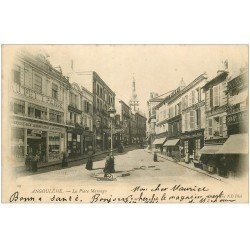 carte postale ancienne 16 ANGOULEME. Place Marengo 1902. Trousseau au Petit Paris