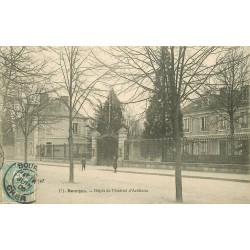 2 x Cpa 18 BOURGES. Dépôt Matériel Artillerie et Bords de l'Yèvre 1906