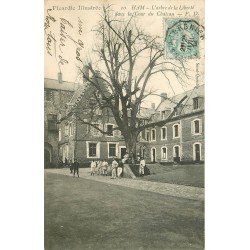 80 HAM. Militaires sous l'Arbre de la Liberté dans la Cour du Château Caserne 1904