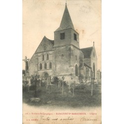 60 ELINCOURT-SAINTE-MARGUERITE. 2 x Cpa Cimetière, Eglise et son Intérieur 1912 & 1904