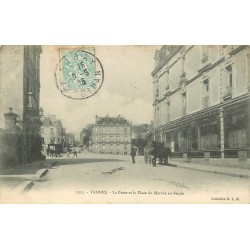 56 VANNES. La Poste et Place du Marché au Seigle 1905