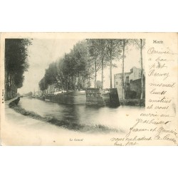 80 HAM. Le Canal avec Péniches 1903
