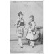 ENFANTS série de 5 Cpa sur le Baiser entre frère et soeur 1905