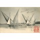 Suisse. Barques de Pêcheurs sur le Lac Léman 1905