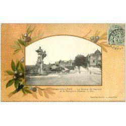 carte postale ancienne 16 ANGOULEME. Statue Carnot et Rempart Desaix 1907. Collection Nouvelles Galeries